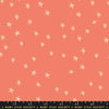 Image of the Starry Blenders Star Papaya quilting cotton fabric by Alexia Abegg for Moda Fabrics. Features small scattered stars on a coral background. Cute Little Fabric Shop