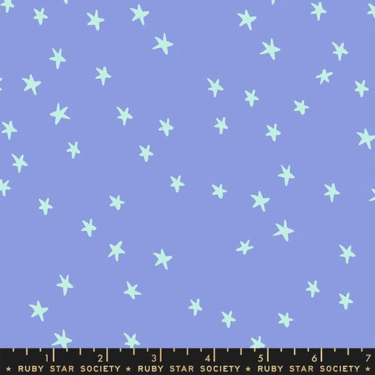 Image of the Starry Blenders Star Dusk quilting cotton fabric by Alexia Abegg for Moda Fabrics. Features small scattered stars on a purple background. Cute Little Fabric Shop