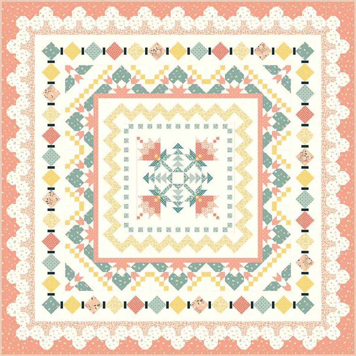Image of the Each New Beginning quilt pattern by Sandy Gervais for Riley Blake Designs. Features a floral quilt.
Cute Little Fabric Shop