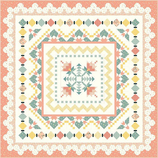 Image of the Each New Beginning quilt pattern by Sandy Gervais for Riley Blake Designs. Features a floral quilt.
Cute Little Fabric Shop