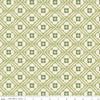 Image of the Bee Plaids Hugs Lettuce wide back quilting cotton fabric by Lori Holt for Riley Blake Designs. Features flowers on a green background. 
Cute Little Fabric Shop