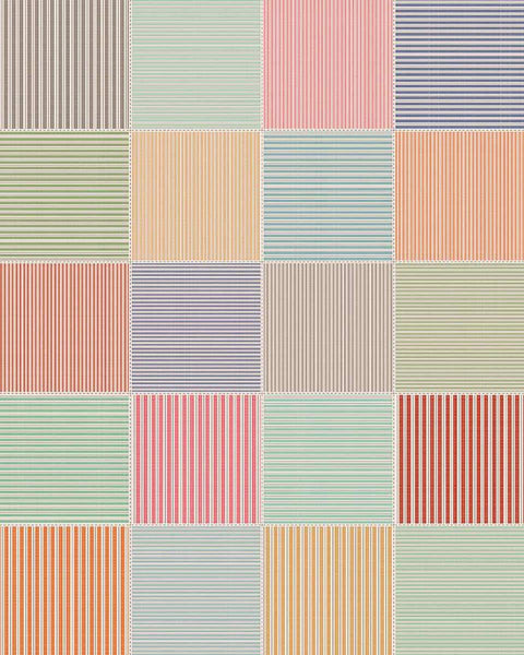 Image of the Prim Ticking Multi wide back quilting cotton fabric by Lori Holt for Riley Blake Designs. Features a ticking pattern on a multicolored background. 
Cute Little Fabric Shop