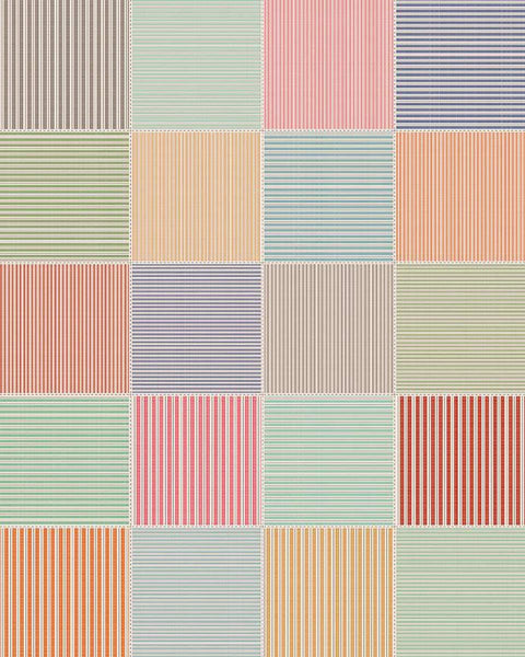 Image of the Prim Ticking Multi wide back quilting cotton fabric by Lori Holt for Riley Blake Designs. Features a ticking pattern on a multicolored background. 
Cute Little Fabric Shop
