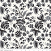 Image of the Wide Back Midnight Meadow Floral Cream quilting cotton fabric by My Minds Eye for Riley Blake Designs. Features floral fabrics on a cream background. 
Cute Little Fabric Shop
