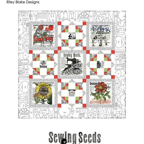 Image of the Poppy Pillow Pattern by J. Wecker Frisch for Riley Blake Designs. Features a flower on a quilt. 
Cute Little Fabric Shop