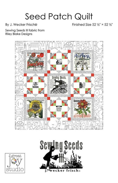 Image of the Poppy Pillow Pattern by J. Wecker Frisch for Riley Blake Designs. Features a flower on a quilt. 
Cute Little Fabric Shop