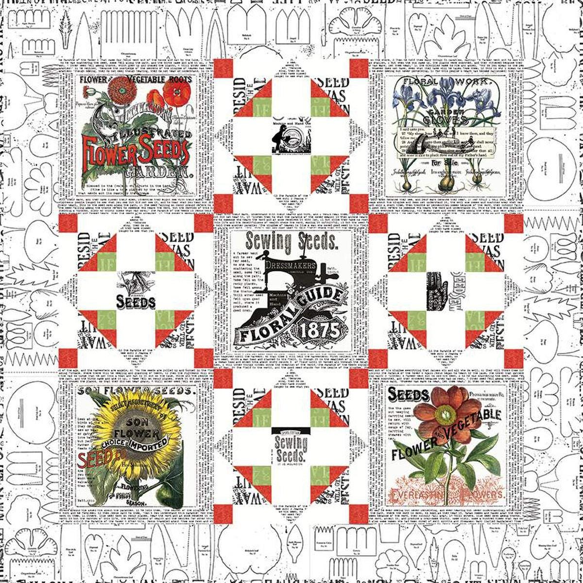 Image of the Poppy Pillow Pattern by J. Wecker Frisch for Riley Blake Designs. Features a flower on a quilt. 
Cute Little Fabric Shop