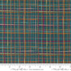 Image of the Things Above Lattice Deep Sea quilting cotton fabric by Fancy That Design House for Moda Fabrics. Features plaid lines on a blue background. Cute Little Fabric Shop
