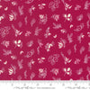 Image of the Things Above Sprinkles Pomegranate quilting cotton fabric by Fancy That Design House for Moda Fabrics. Features flowers on a pink background. Cute Little Fabric Shop