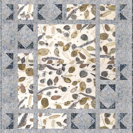 Image of the Expressions Batiks Express Yourself! Botanicals Starlight Quilt Kit Phloof by Riley Blake Designs. Features a batik quilt. 
Cute Little Fabric Shop
