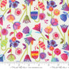 Image of the Flower Patches Flowers Cloud quilting cotton fabric by Amarilys Henderson for Moda Fabrics. Features flowers on a white background. Cute Little Fabric Shop