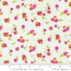 Image of the Flower Patches Vintage Cloud quilting cotton fabric by Amarilys Henderson for Moda Fabrics. Features flowers on a cream background. Cute Little Fabric Shop