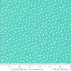 Image of the Flower Patches Dots Robin's Egg quilting cotton fabric by Amarilys Henderson for Moda Fabrics. Features dots on a blue background. Cute Little Fabric Shop