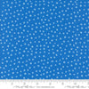 Image of the Flower Patches Dots Hydrangea quilting cotton fabric by Amarilys Henderson for Moda Fabrics. Features flowers on a blue background. Cute Little Fabric Shop