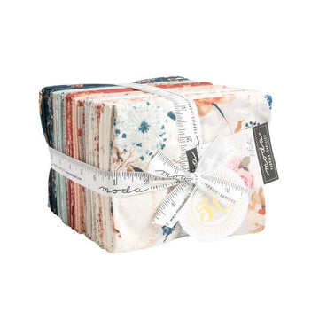 Image of the Sandalwood fat quarter bundle with quilting cotton fabric by Moda Fabrics. Features floral fabrics. 
Cute Little Fabric Shop