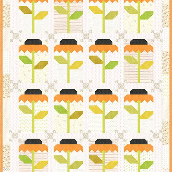Image of the Black Eyed Susan quilt pattern by Fig Tree Quilts for Moda Fabrics. Features sunflowers on a quilt.
Cute Little Fabric Shop