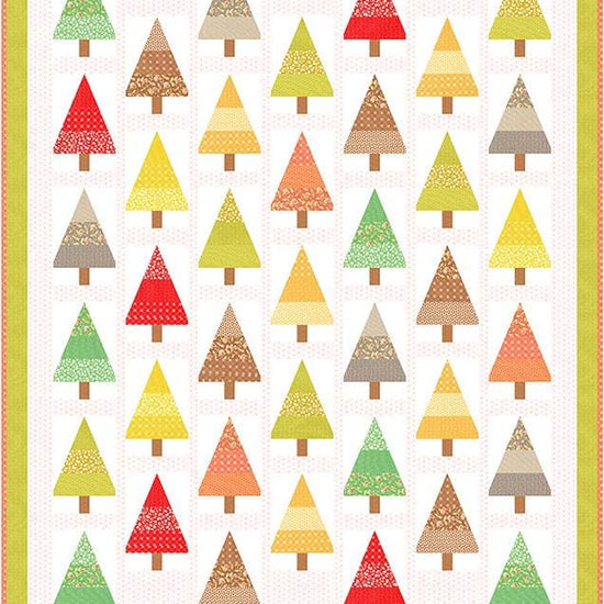 Image of the Trees in Tuscany quilt pattern by Fig Tree and Co for Moda Fabrics. Features trees on a quilt. 
Cute Little Fabric Shop