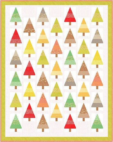 Image of the Trees in Tuscany quilt pattern by Fig Tree and Co for Moda Fabrics. Features trees on a quilt. 
Cute Little Fabric Shop