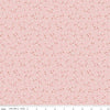 Image of the Forest Village Needles Pink quilting cotton fabric by Little Forest Atelier for Riley Blake Designs. Features a pine needles on a pink background. Cute Little Fabric Shop