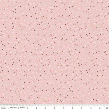 Image of the Forest Village Needles Pink quilting cotton fabric by Little Forest Atelier for Riley Blake Designs. Features a pine needles on a pink background. Cute Little Fabric Shop