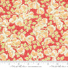 Image of the Portofino Florentine Pomegranate quilting cotton fabric by Fig Tree Co for Riley Blake Designs. Features flowers on a red background. Cute Little Fabric Shop