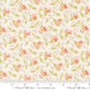 Image of the Portofino Sweet Pea Cloud quilting cotton fabric by Fig Tree Co for Riley Blake Designs. Features flowers on a cream background. Cute Little Fabric Shop