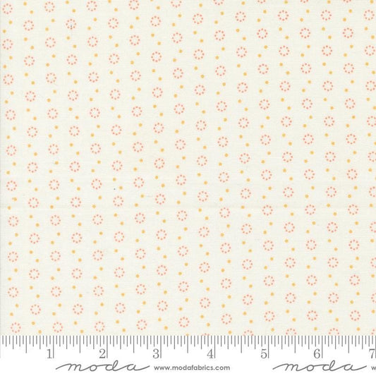 Fat Quarter End of Bolt - SALE Portofino Polka Dot 35397 Cloud - Moda Fabrics - Dotted Scattered Circles Dots - Quilting Cotton Fabric