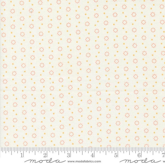 Fat Quarter End of Bolt - SALE Portofino Polka Dot 35397 Cloud - Moda Fabrics - Dotted Scattered Circles Dots - Quilting Cotton Fabric