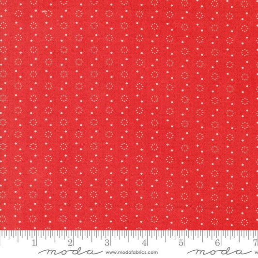 DEAL Portofino Polka Dot 35397 Pomegranate - Moda Fabrics - Dotted Scattered Circles Dots - Quilting Cotton Fabric