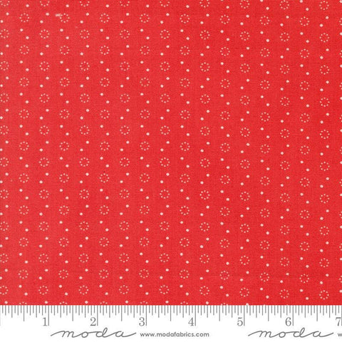 Portofino Polka Dot 35397 Pomegranate - Moda Fabrics - Dotted Scattered Circles Dots - Quilting Cotton Fabric