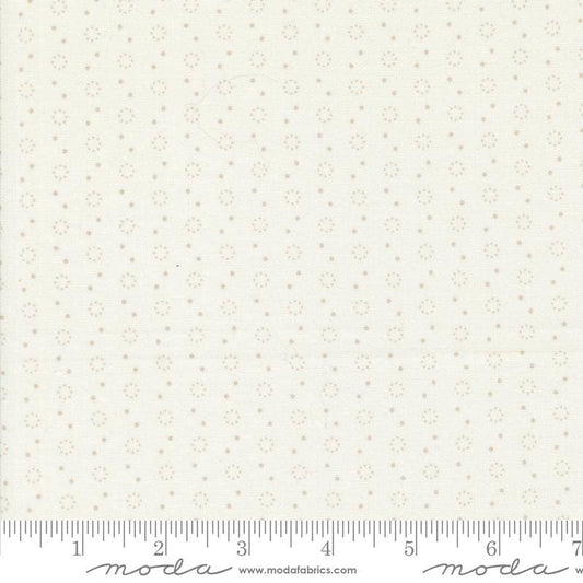 Fat Quarter End of Bolt - Portofino Polka Dot 35397 Cloud Cobblestones - Moda Fabrics - Dotted Scattered Circles - Quilting Cotton Fabric