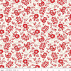 Image of the Freedom Garden Medium Floral White quilting cotton fabric by My Mind's Eye for Riley Blake Designs. Features flowers on a white background. Cute Little Fabric Shop