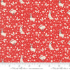 Image of the Love Letter Wonder Red quilting cotton fabric by Lizzy House for Moda Fabrics. Features novelty animals on a red background. Cure Little Fabric Shop