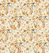 Image of the Hunny Bunny Floral Vine Tan quilting cotton fabric by Morris Creative Group by QT Fabrics. Features vines on a tan background. Cute Little Fabric Shop