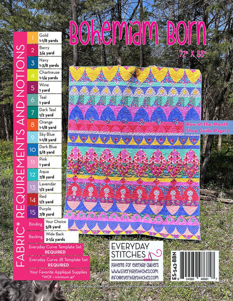 Image of the Bohemian Born quilt pattern by Everyday Stitches for Moda Fabrics. Features a busy bohemian quilt.
Cute Little Fabric Shop