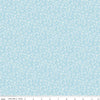 Image of the Precious Petites Daisies Sky quilting cotton fabric by Gerri Robinson for Riley Blake Designs. Features flowers on a blue background. Cute Little Fabric Shop