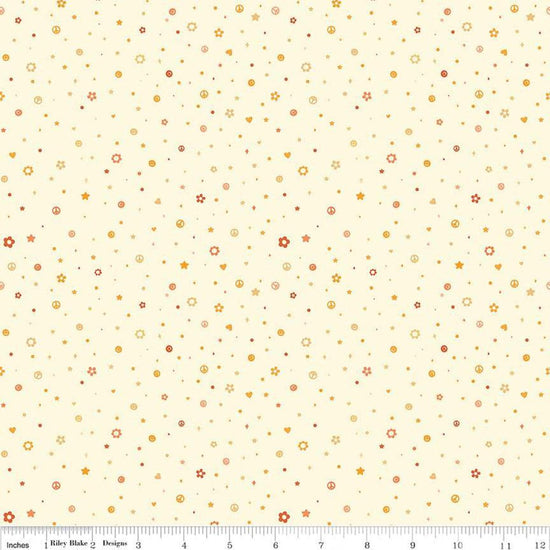Image of the Besties Beads Vanilla quilting cotton fabric by Corinne Wells for Riley Blake Designs. Features beads on a cream background. Cute Little Fabric Shop