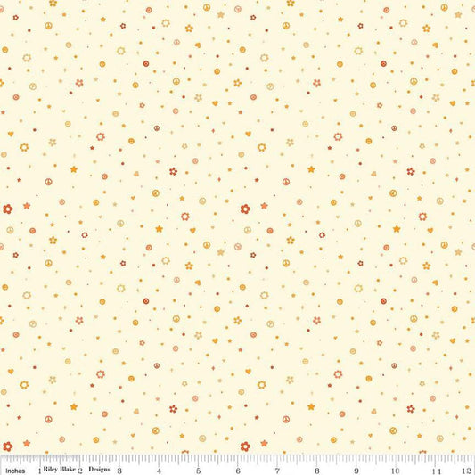 Image of the Besties Beads Vanilla quilting cotton fabric by Corinne Wells for Riley Blake Designs. Features beads on a cream background. Cute Little Fabric Shop