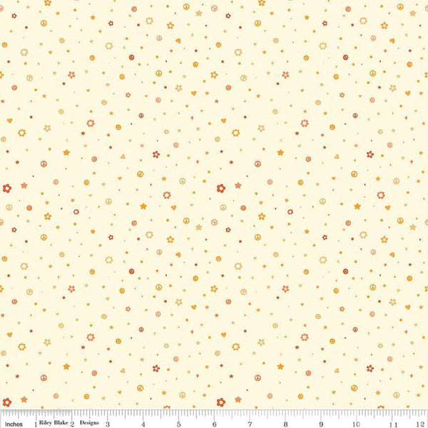 Image of the Besties Beads Vanilla quilting cotton fabric by Corinne Wells for Riley Blake Designs. Features beads on a cream background. Cute Little Fabric Shop