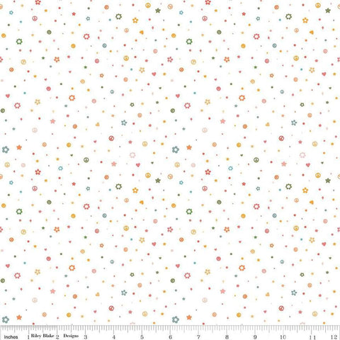 Image of the Besties Beads Cloud quilting cotton fabric by Corinne Wells for Riley Blake Designs. Features beads on a white background. Cute Little Fabric Shop