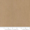 Image of the Sunday Brunch Stripes Tea quilting cotton fabric by Moda Fabrics. Features stripes on a tan background. Cute Little Fabric Shop