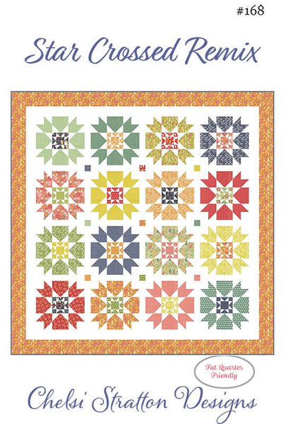 Image of the Star Crossed Remix quilt pattern Chelsi Stratton Designs for Moda Fabrics. Features star blocks.
Cute Little Fabric Shop