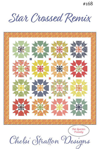 Image of the Star Crossed Remix quilt pattern Chelsi Stratton Designs for Moda Fabrics. Features star blocks.
Cute Little Fabric Shop