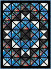 Image of the Euphoria quilt pattern by Tiffany Hayes for Moda Fabrics. Features a stained glass pattern on a quilt. 
Cute Little Fabric Shop