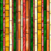 Image of the Tree of Life Stripe Burns Orange quilting cotton fabric by QT Fabrics. Features stripes on an orange background. Cute Little Fabric Shop