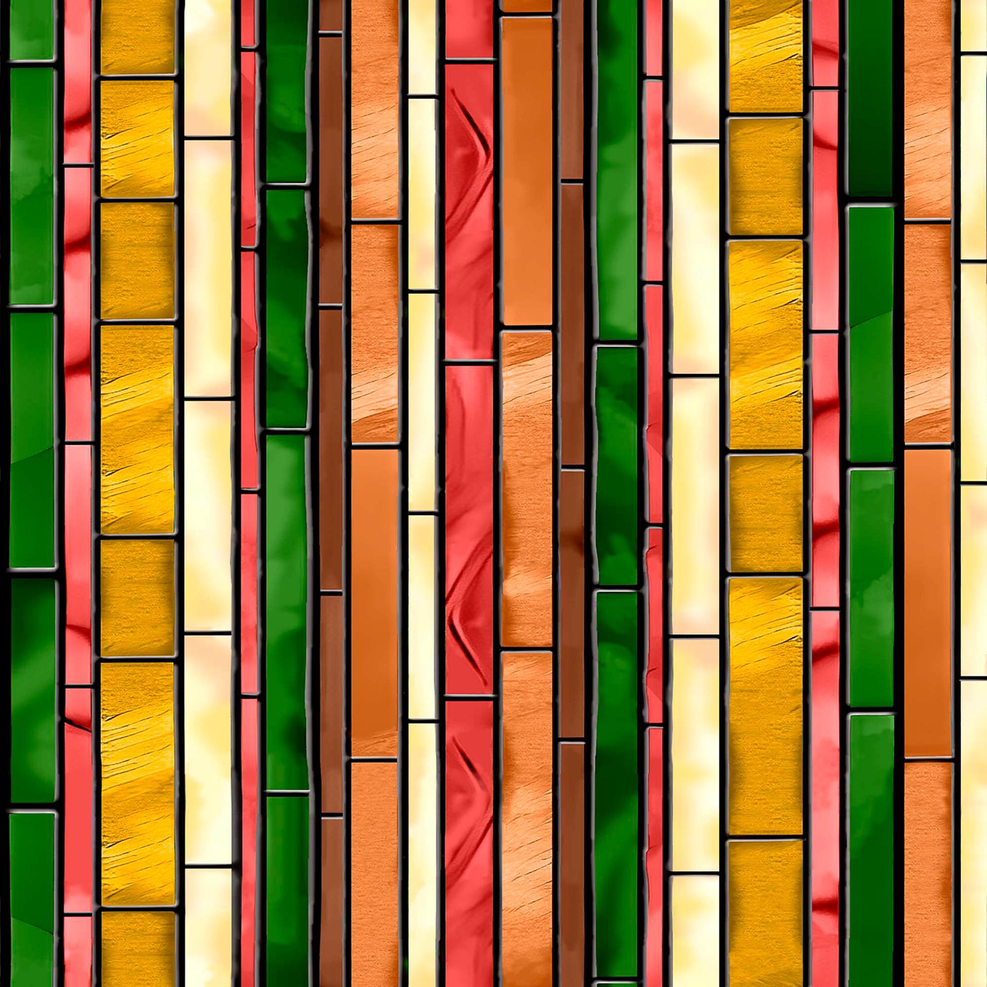 Image of the Tree of Life Stripe Burns Orange quilting cotton fabric by QT Fabrics. Features stripes on an orange background. Cute Little Fabric Shop