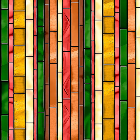 Image of the Tree of Life Stripe Burns Orange quilting cotton fabric by QT Fabrics. Features stripes on an orange background. Cute Little Fabric Shop