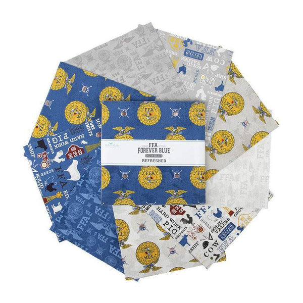 SALE FFA Forever Blue Refreshed Layer Cake 10" Stacker Bundle - Riley Blake - 42 piece Precut - Quilting Cotton Fabric - Licensed Product