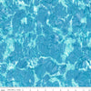 Image of the Batiks Toes in the Sand Pool Party quilting cotton batik fabric. Features abstract hand-dyed patterns. Cute Little Fabric Shop