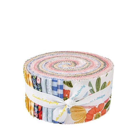 Image of the Floral Charms rolie polie by Kelsey Carlson for Riley Blake Designs. Features floral fabrics. 
Cute Little Fabric Shop